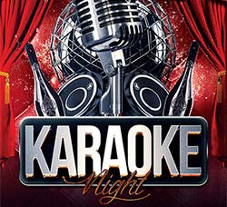 卡拉OK歌唱比赛传单模板：Karaoke Night – Flyer PSD Template + Facebook C